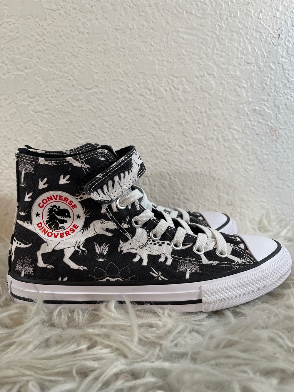 Converse Chuck Taylor All Star EasyOn High PS 'Dino Party' Slip On Size 3 NEW - Picture 5 of 15
